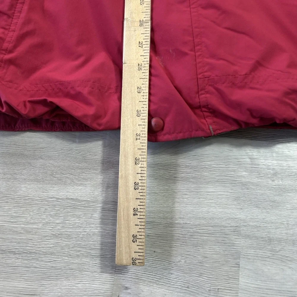 L.L. Bean Jacket‎ Mens Large Red Hooded 3-in-1 Nylon Fleece Lined Winter Outdoor